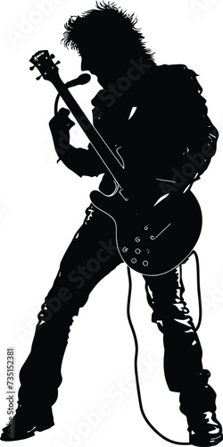 Silhouette rocker in perform black color only full body