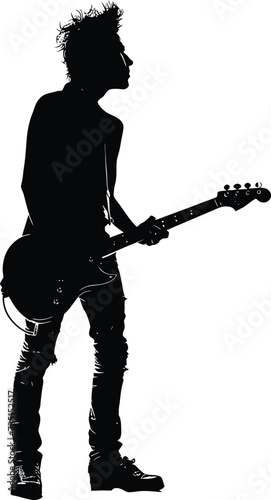Silhouette rocker in perform black color only full body