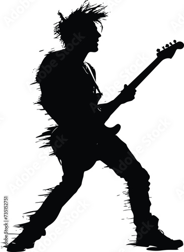Silhouette rocker in perform black color only full body