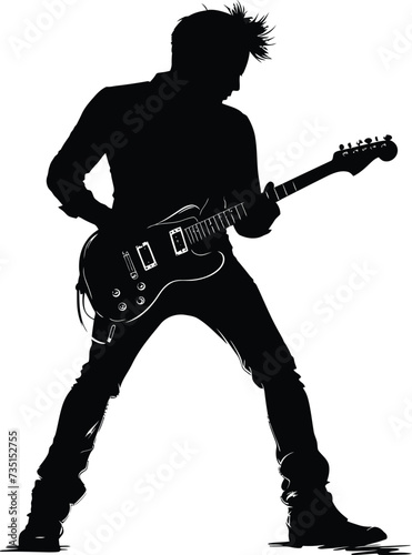 Silhouette rocker in perform black color only full body