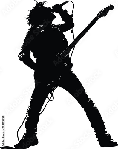 Silhouette rocker in perform black color only full body