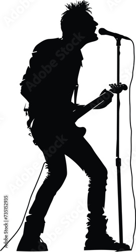Silhouette rocker in perform black color only full body
