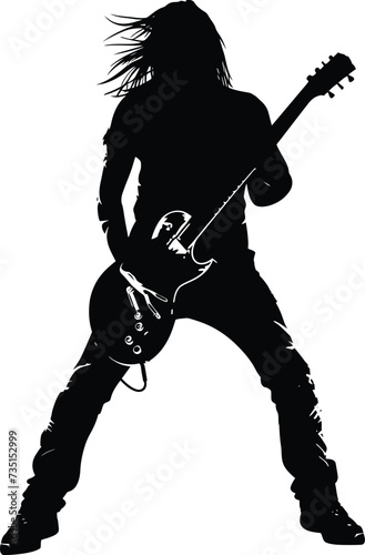 Silhouette rocker in perform black color only full body