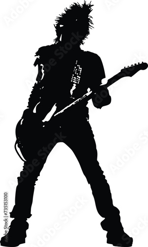 Silhouette rocker in perform black color only full body