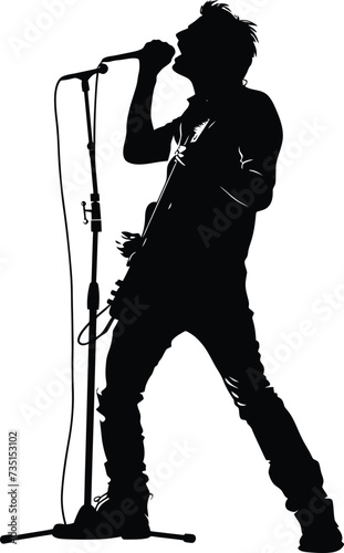 Silhouette rocker in perform black color only full body