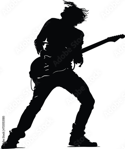 Silhouette rocker in perform black color only full body