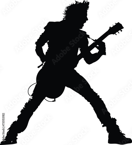 Silhouette rocker in perform black color only full body