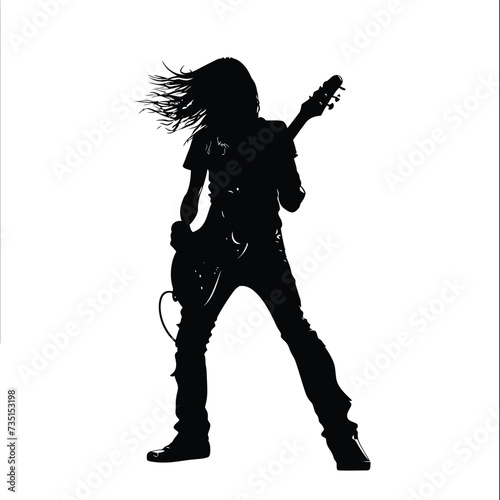 Silhouette rocker in perform black color only full body