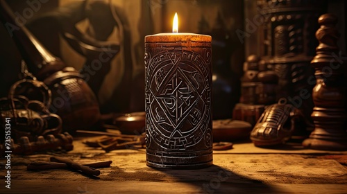 ritual voodoo candle photo