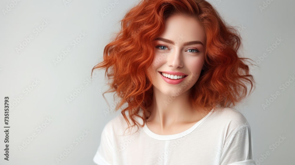 portrait of happy and laughing young pretty woman portrait of happy and laughing young pretty woman