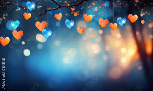 Love's Radiant Sparkle: A Glowing Valentine's Day Heart Celebration