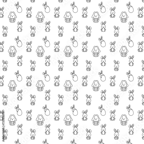 Background with rabbits for holiday decoration.