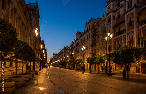 a splendid night in the center of Seville the capital of Andalusia