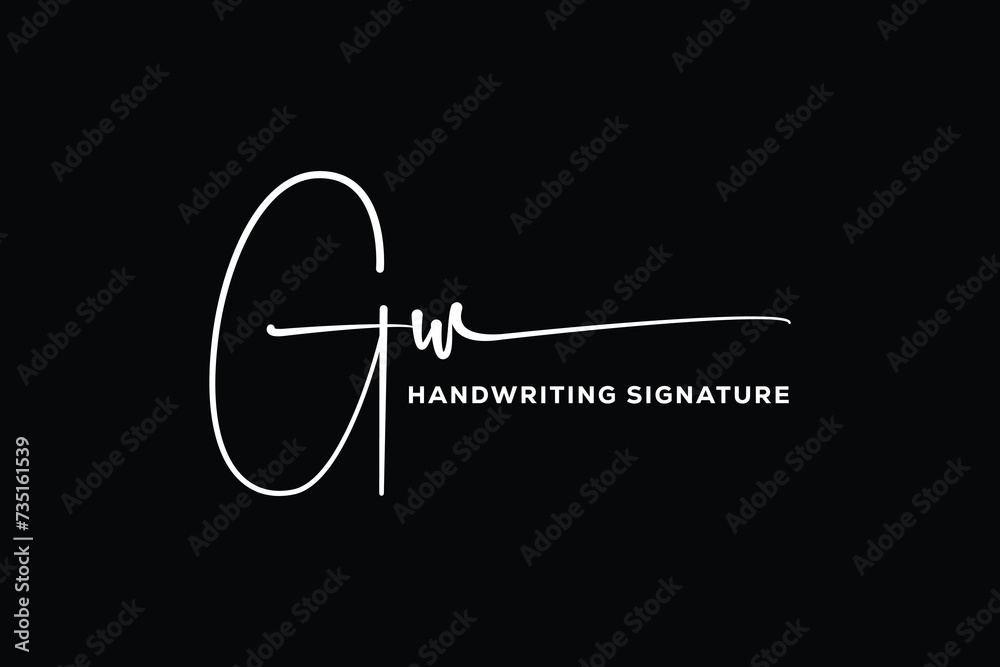 GW initials Handwriting signature logo. GW Hand drawn Calligraphy lettering Vector. GW letter real estate, beauty, photography letter logo design. GW initials Handwriting signature logo. GW Hand drawn Calligraphy lettering Vector. GW letter real estate, beauty, photography letter logo design.
