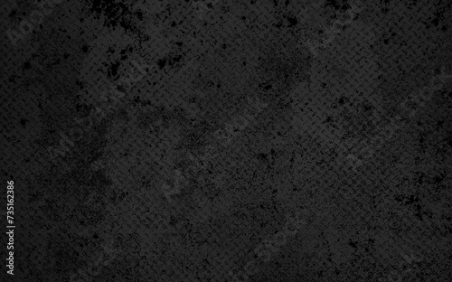 dark black rusty on grey checkered steel plates texture, old anti slip floor background. abstract rusty texture in grunge background for industrial design concept.