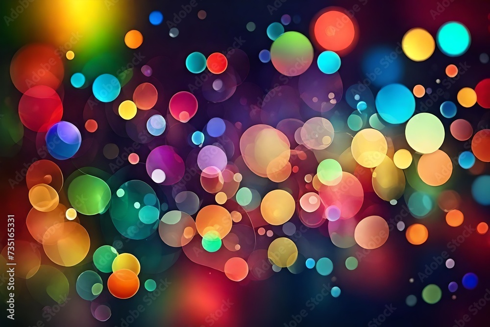 Abstract rainbow colors with bokeh for background