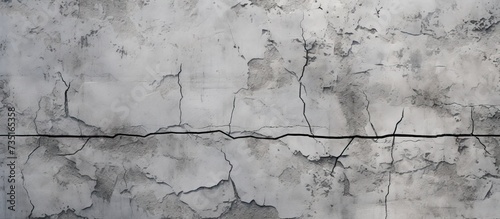 Obsolete and abandoned gray concrete wall texture with many cracks Textured Concrete Facade Grey Weathered Texture Architecture Aged Plaster Cover Rustic Exterior Empty. Creative Banner