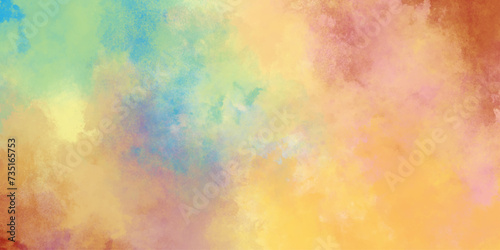 Rainbow colors watercolor paint splashes watercolor background with stains, soft colorful abstract watercolor paint background design, watercolor paper textured illustration with splashes. © MUHAMMAD TALHA