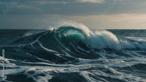 Waves in the sea. AI generative