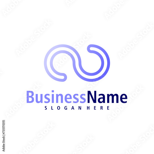 Letter N logo design vector. Creative Initial N logo concepts template