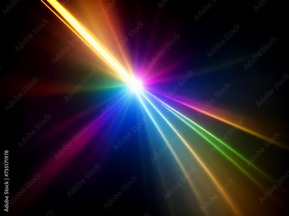 Colorful Light galaxy lens flare background