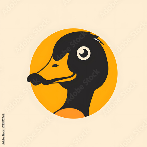 Simple Duck Hunting Logo Concept, Duck Logo Illustration