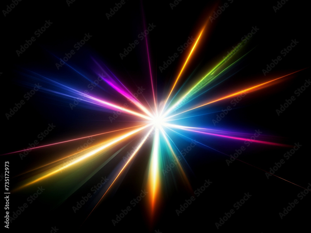 Colorful Light galaxy lens flare background