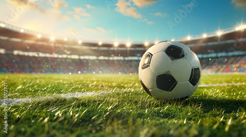 soccer ball on the field in a stadium  © Chandler