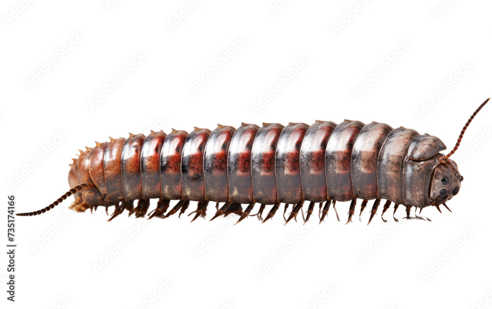 Stone-Crawling Centipede isolated on transparent Background Stone-Crawling Centipede isolated on transparent Background