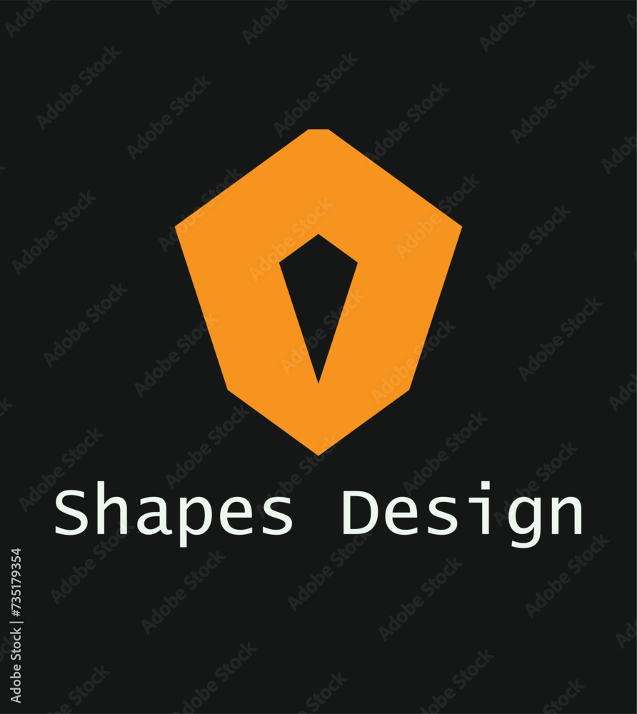 Fototapeta premium Shapes design vector template. Abstract logo design. Vector illustration.