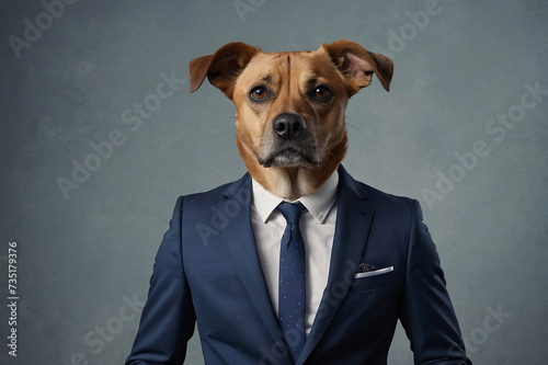 funny portrait of a dog in a suit © Magic Art