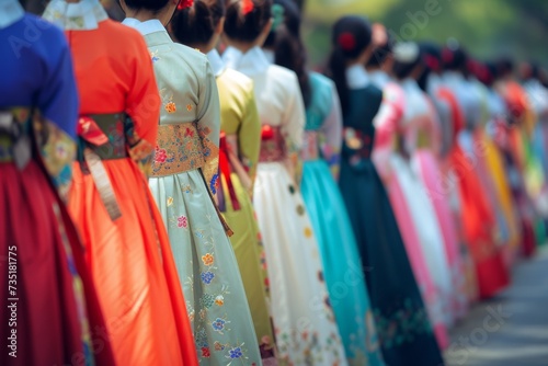 People celebrating South Korea's Chuseok
