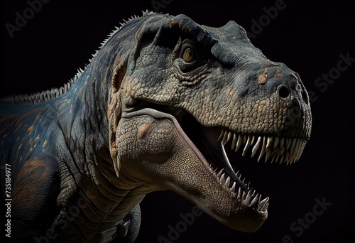 tyrannosaurus rex dinosaur. Generative AI © Solana