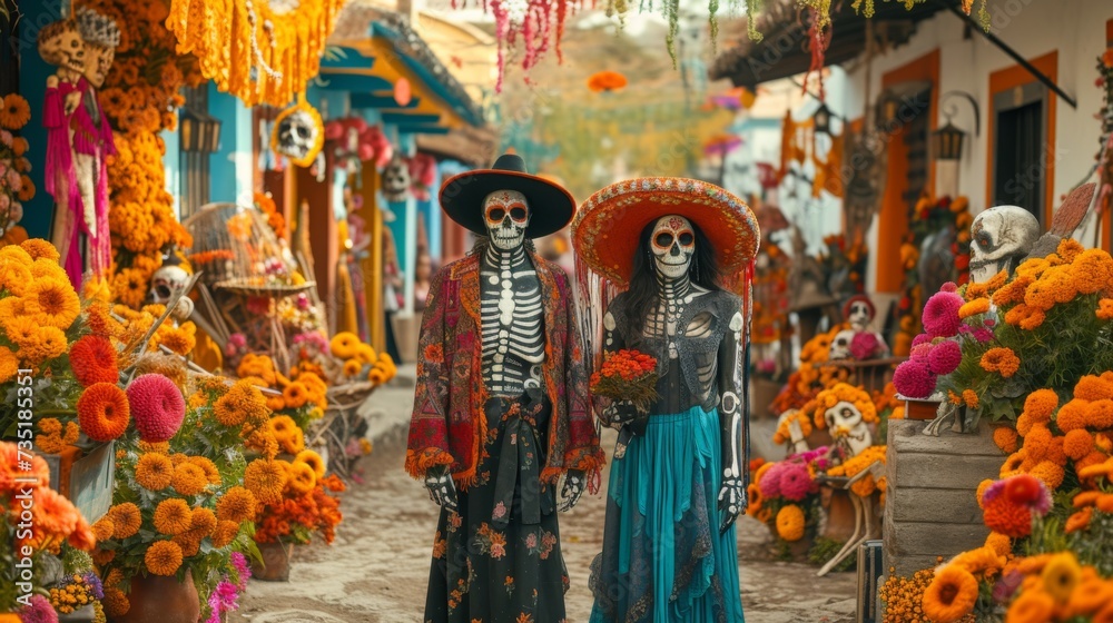 Traditional Mexican Day of the Dead celebration