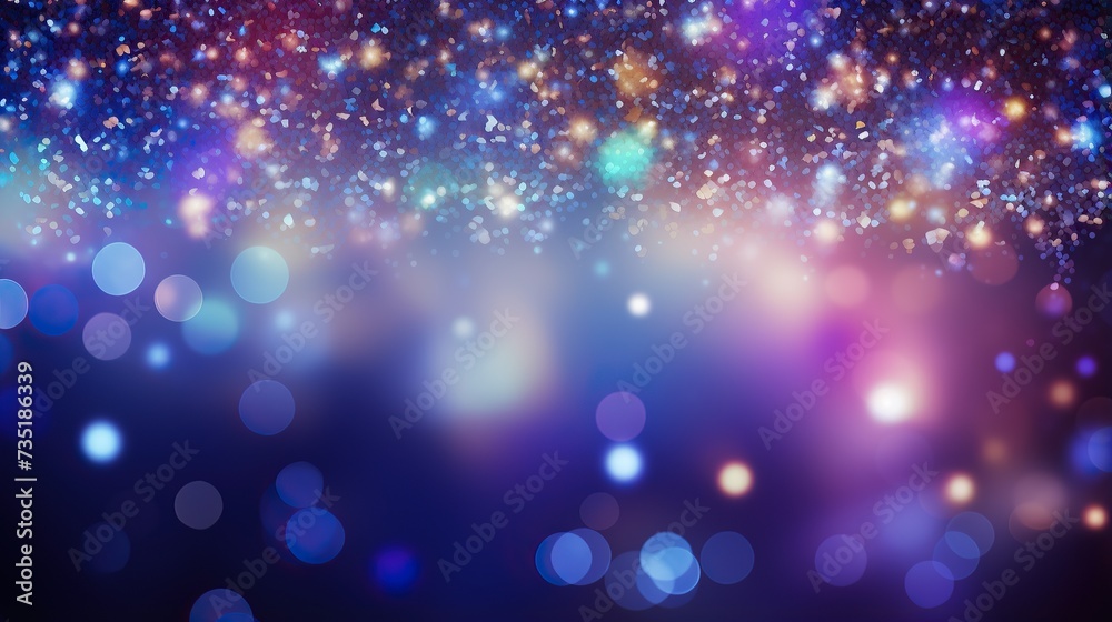 Fototapeta premium outer space. Abstract illustration with many lights on black background. Shining star. Decoration for holiday design.