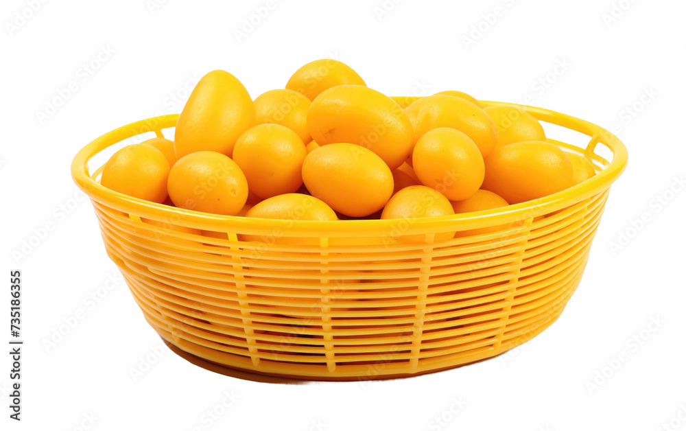 Plastic Basket Containing Guinep isolated on transparent Background Plastic Basket Containing Guinep isolated on transparent Background