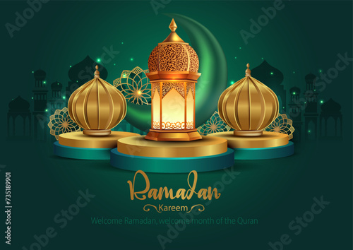 Ramadan Kareem Design Background. abstract Vector Illustration for greetings card, poster and banner.