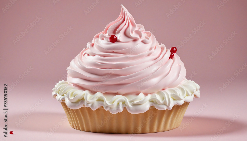 Pink Whipped Cream, Slice Pink Whipped Cream, Slice