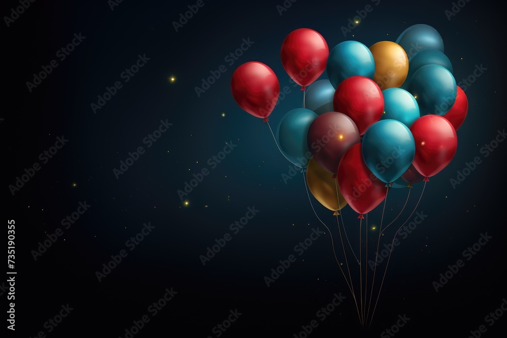 Background with shiny balloons, Celebration background with balloons. Festival, holiday, party, or event backdrop with a place for text. Ai generated Background with shiny balloons, Celebration background with balloons. Festival, holiday, party, or event backdrop with a place for text. Ai generated