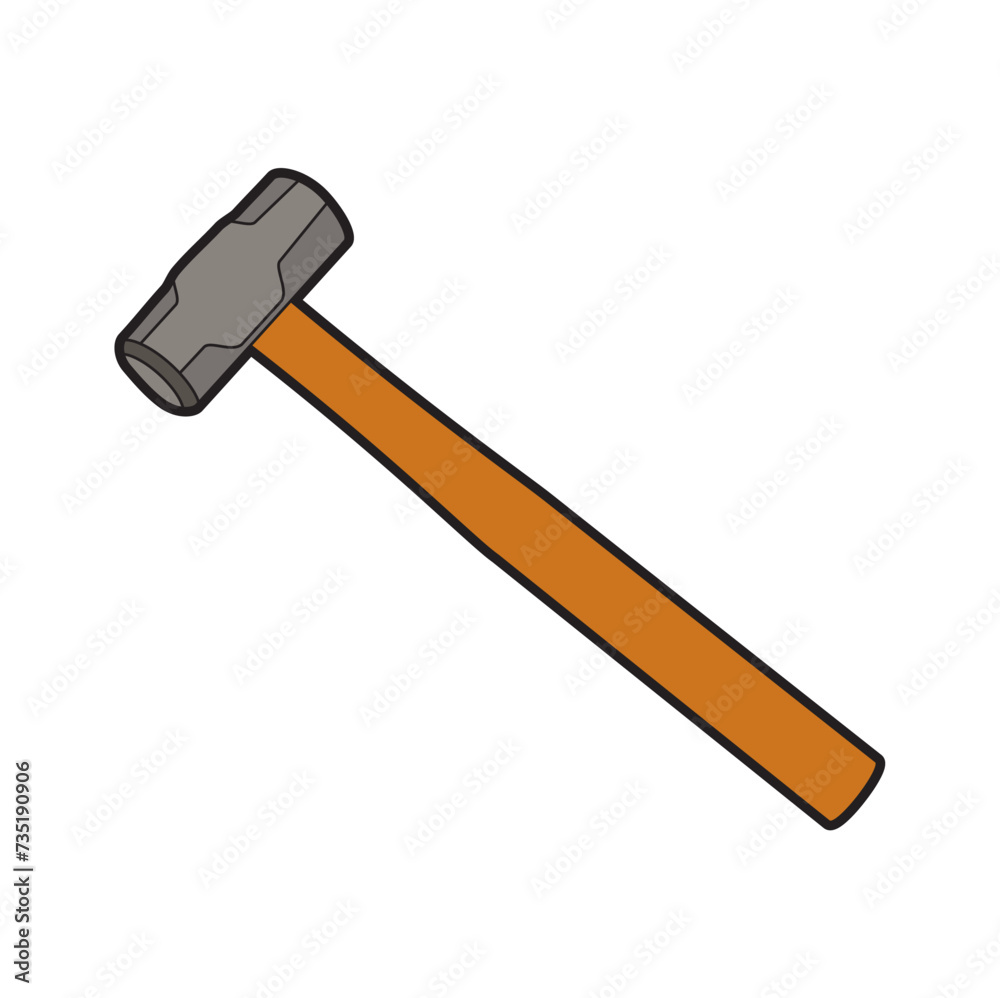 Hammer. Handyman tool for home repair. Vector image Hammer. Handyman tool for home repair. Vector image