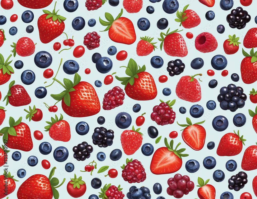 Berries Trio on Transparent Background Berries Trio on Transparent Background