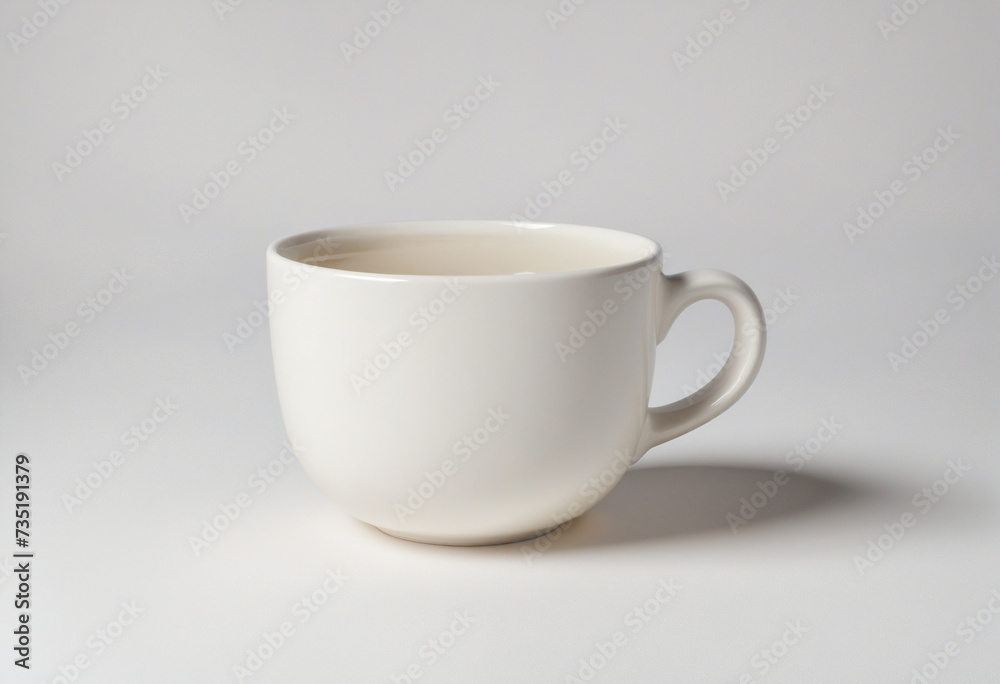Empty ceramic cup for coffee or tea on white background Empty ceramic cup for coffee or tea on white background