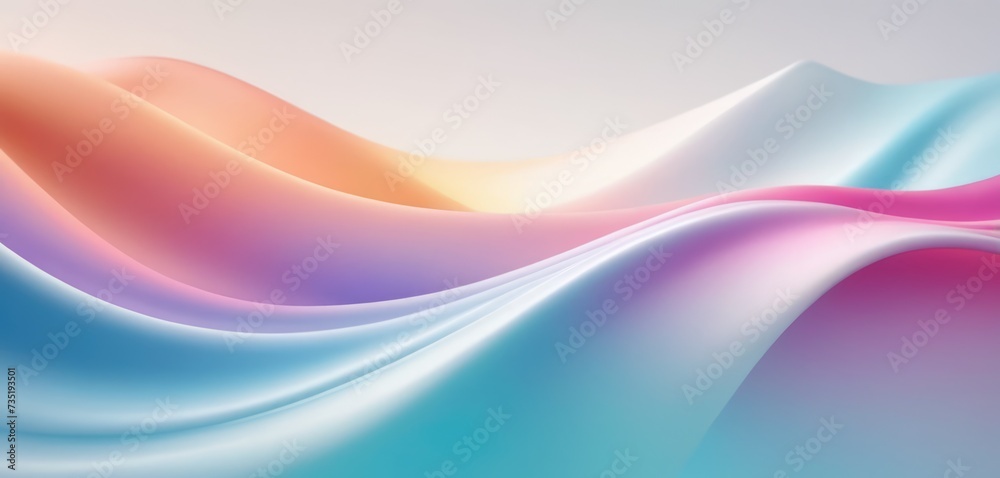 Bright and delicate folds in waves of colorful gradient Bright and delicate folds in waves of colorful gradient