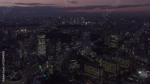 Tokyo aerial evening shinjuku2