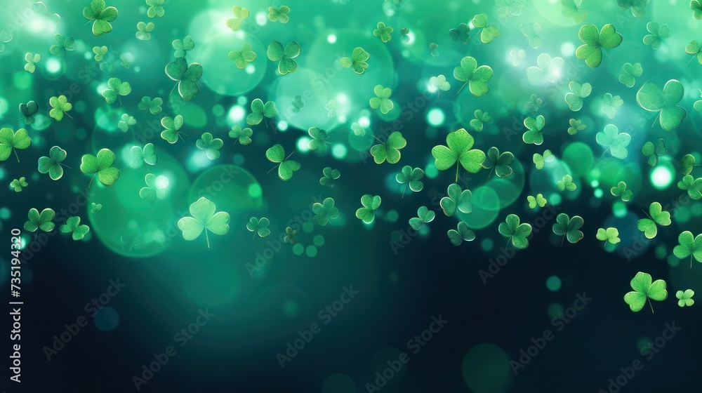 St. Patrick's Day background with clover leaves St. Patrick's Day background with clover leaves
