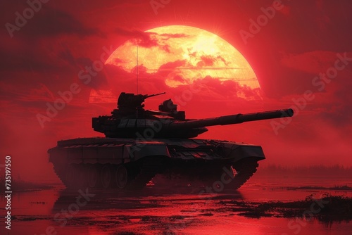 tank on the battlefield
