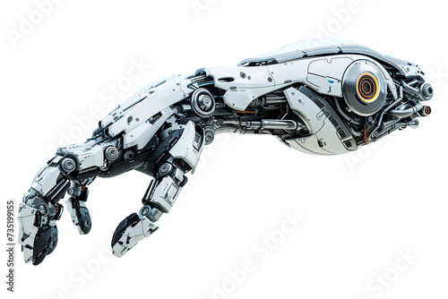 Robot Arm Isolated on Transparent Background