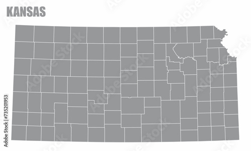 Kansas County Map photo