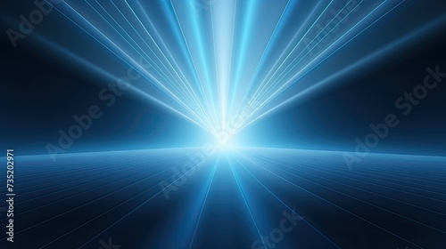 abstract gray blue background with beautiful rays of illumination. Light interior wall for presentation