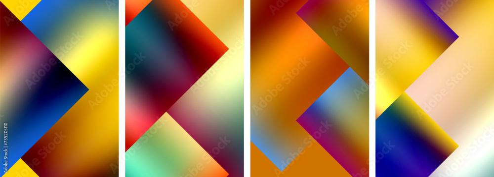 Colorful metal square abstract poster backgrounds Colorful metal square abstract poster backgrounds